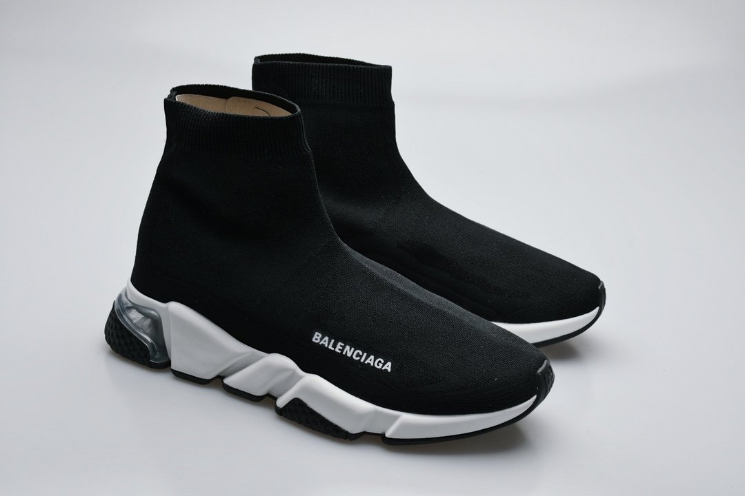 Balenciaga Speed Sneaker Black White Sole – RABBITKICKS