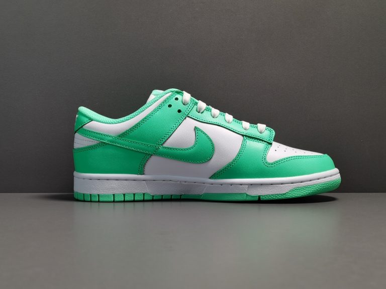 nike dunk low white green strike ember glow