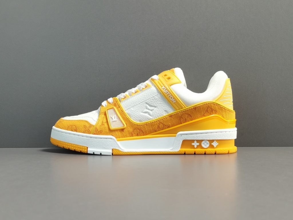 Louis Vuitton Trainer Yellow Monogram Denim White – RABBITKICKS