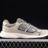 Dior B30 Microfiber Mesh Sneakers Olive Beige - Image 3
