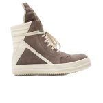 Rick Owens Scarpe Pelle Geobasket In Dust