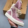 Rick Owens Geobasket High Top Sneakers In Pink - Image 2