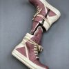 Rick Owens Geobasket High Top Sneakers In Pink - Image 10