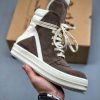 Rick Owens Scarpe Pelle Geobasket In Dust - Image 2